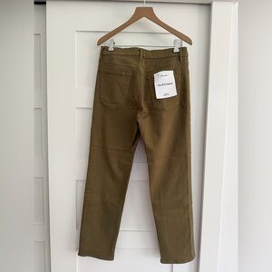 Frame “The Borrowed” Olive Green Straight-Leg Jeans 29